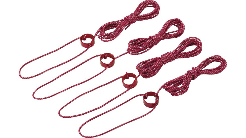 MSR Tent Guy Lines, 4 Pack, Red, 5820