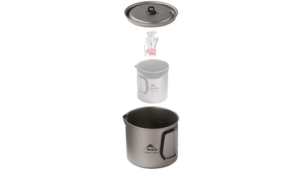 MSR Titan Kettle, Titanium, 900 ml, 13845