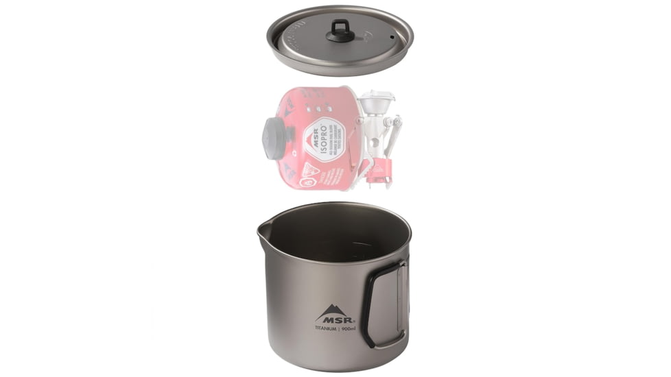 MSR Titan Kettle, Titanium, 900 ml, 13845