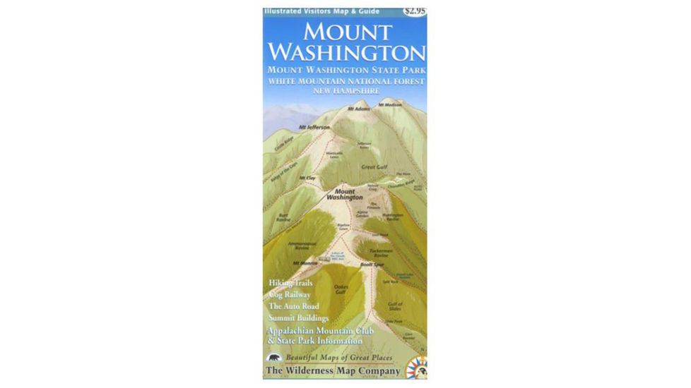 Mt. Washington Map &amp; Guide, Wilderness Map Company, Publisher - Wilderness Map Co