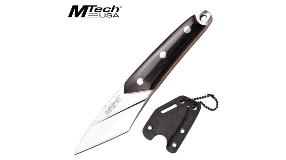 Mtech Wharncliffe Fixed Blade Knife, 1.6 in, 3Cr13 Stainless Steel Stainless Steel, Satin, MT-20-93S
