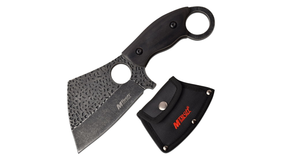 Mtech Wharncliffe Fixed Blade Knife, 3.5 in, 3Cr13 Stainless Steel Stainless Steel, Black, MT-20-86BK