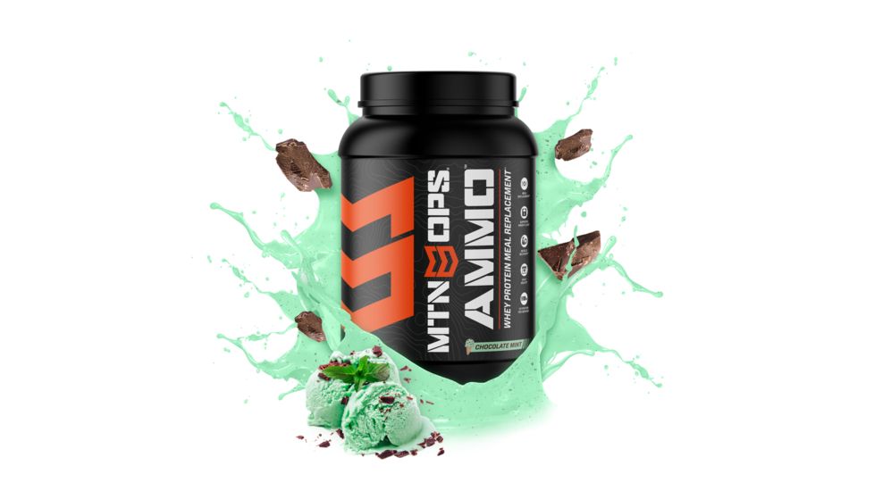 MTN OPS Ammo Protein Meal Replacement Powder, 28 Servings, Chocolate, 1014