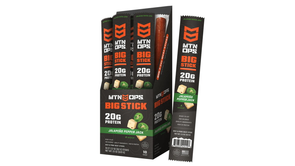 MTN OPS Big Meat Stick, Jalapeno Pepperjack, 1 Serving, 4152191301