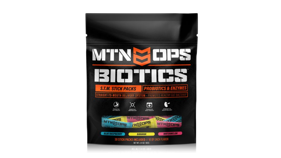 MTN OPS Biotics STM Stick Packs, 30 Servings, Multi Flavor, 1005-STM