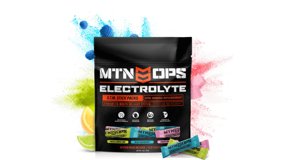 MTN OPS Electrolytes STM, 30 Stick Packs, Multi Flavor, 2126010230