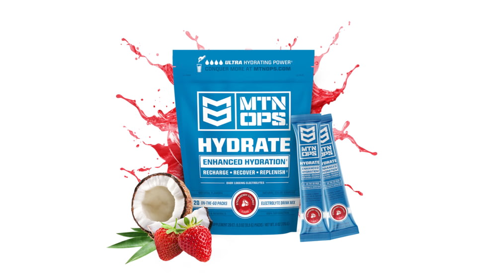 MTN OPS Hydrate Strawberry Coconut Drink Mix, 1.000MG, 1134540320