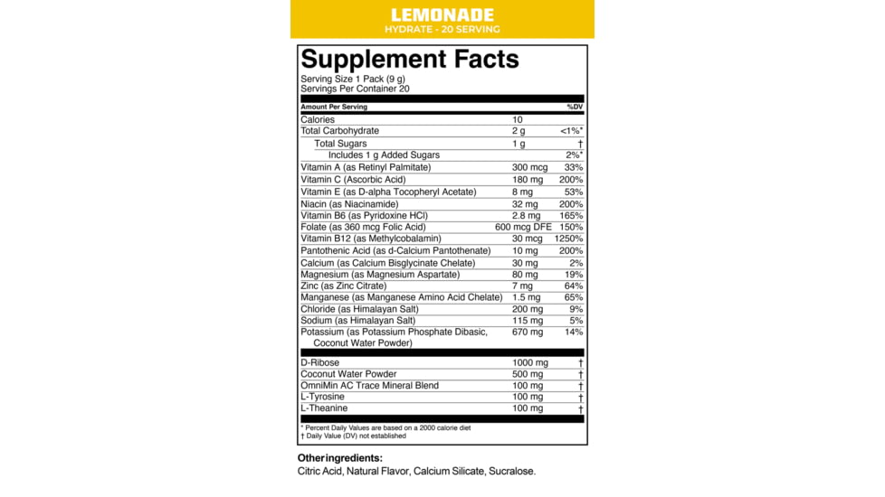 MTN OPS Hydrate Trail Pack Drink Mix, 1.000MG, 1134260320