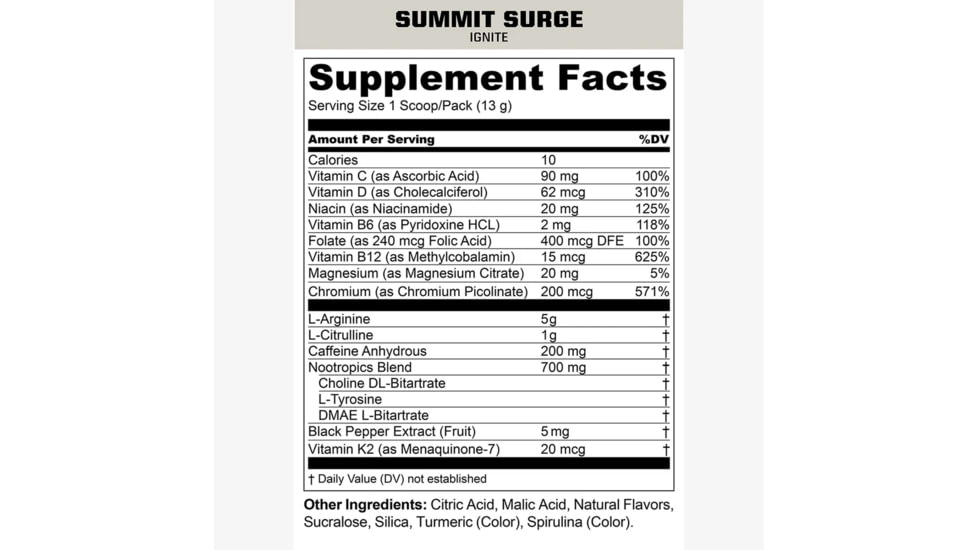 MTN OPS Ignite Powder, Summit Surge HUSH, Scoop, 1104070145