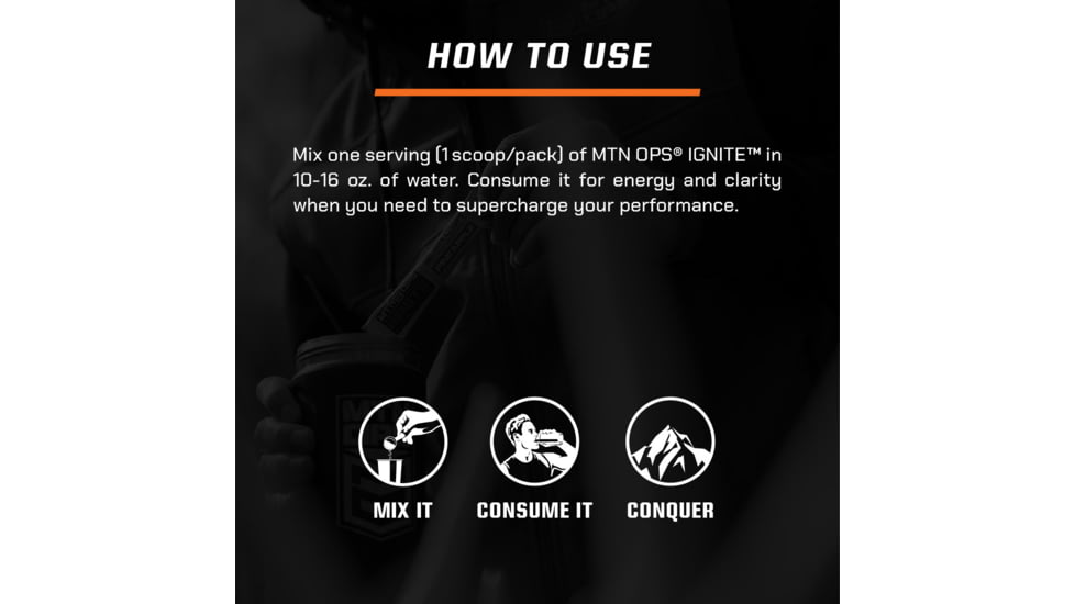 MTN OPS Ignite Seasonal Flavor Drink, Wild Orchard, 45 Serving Tub w Scoop, 1104820145