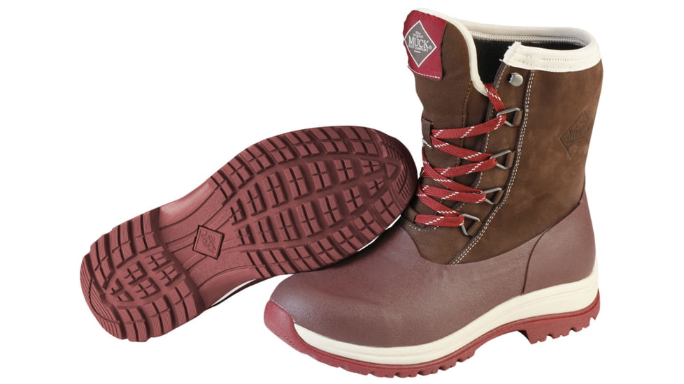 Muck Boots Arctic Apres Lace Rubber Boot - Women's-Chocolate/Cordovan-Medium-9