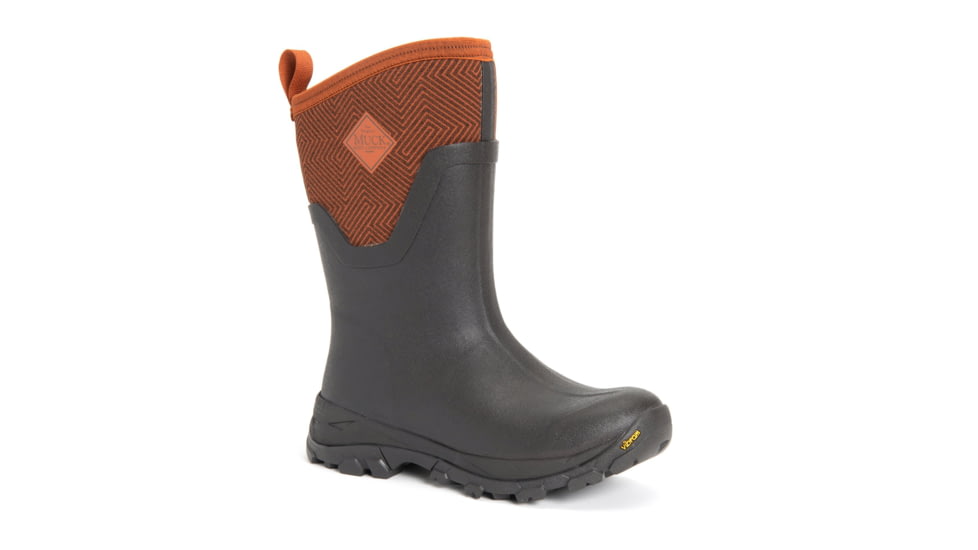 Muck Boots Arctic Ice Mid Boot - Women's, Brown/Orange Geometric, 7, AS2MV-700-ORG-070