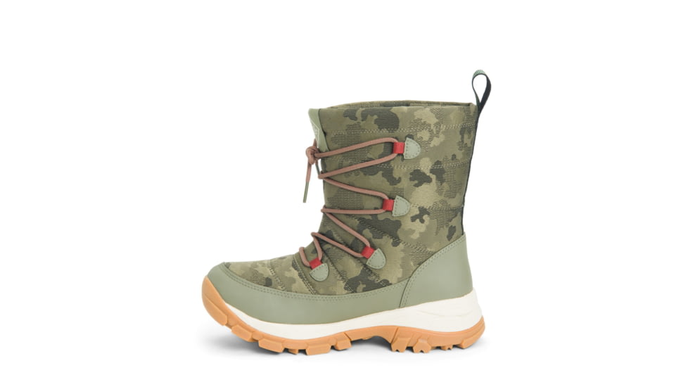 Muck Boots Arctic Ice Nomadic Sport Arctic Grip A.T Lace Boot - Womens, Olive/Camo, 5, NWVA-300-CAM-050