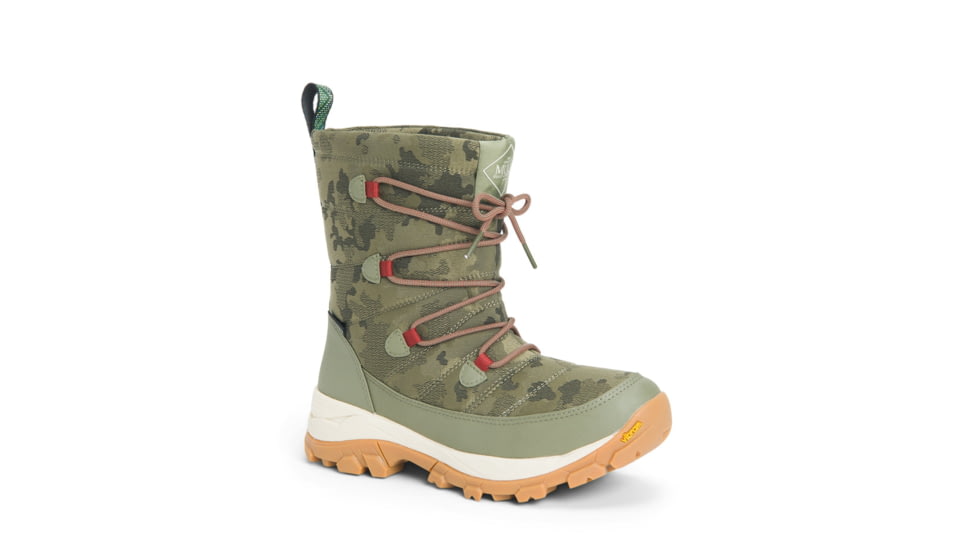 Muck Boots Arctic Ice Nomadic Sport Arctic Grip A.T Lace Boot - Women's, Olive/Camo, 5, NWVA-300-CAM-050