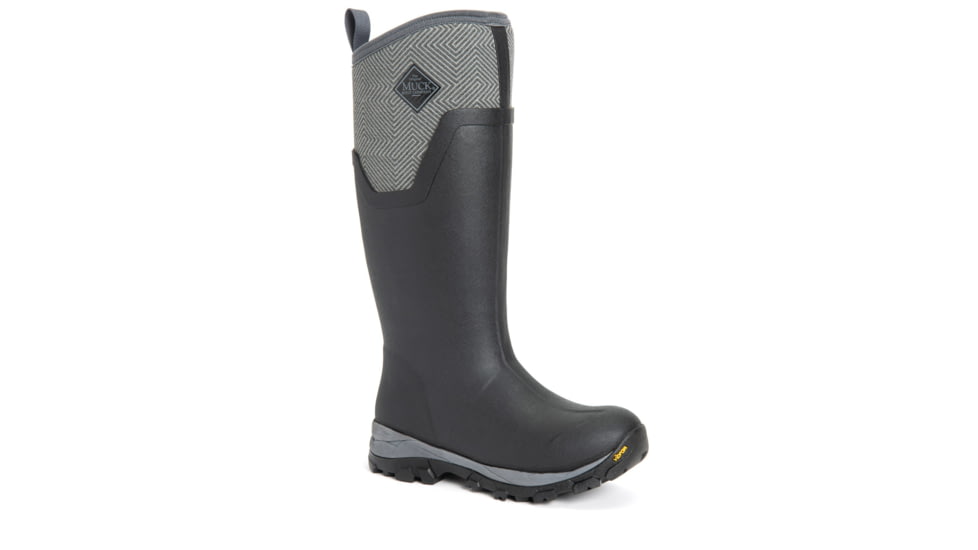 Muck Boots Arctic Ice Tall Boot - Women's, Black/Gray Geometric, 6, AS2TV-101-GRY-060