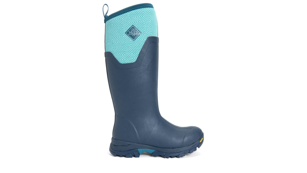 Muck Boots Arctic Ice Tall Boot - Womens, Navy/Blue Geometric, 7, AS2TV-200-NVY-070