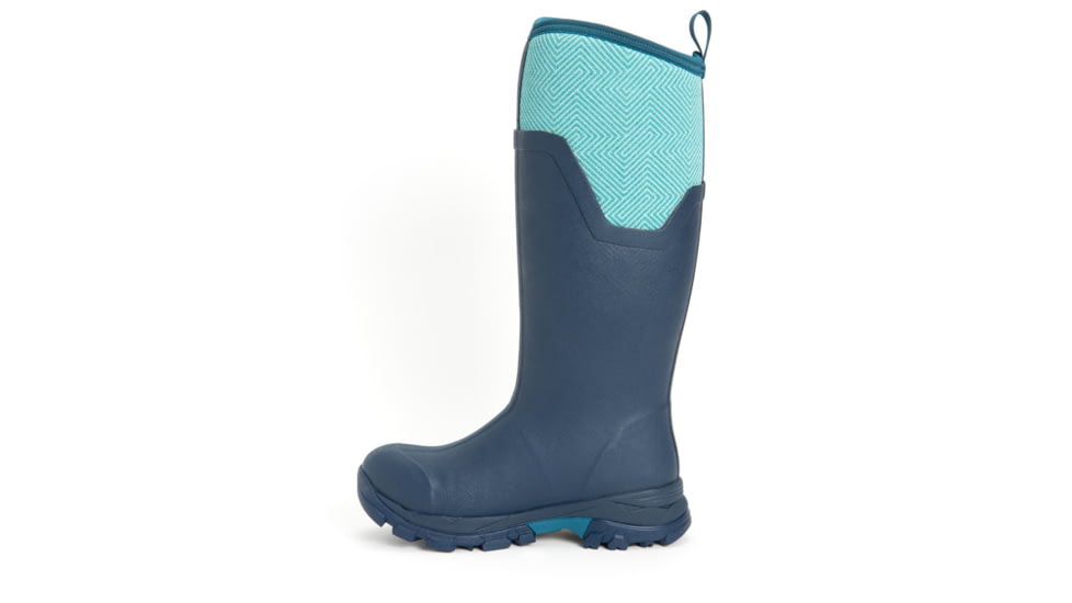 Muck Boots Arctic Ice Tall Boot - Womens, Navy/Blue Geometric, 7, AS2TV-200-NVY-070