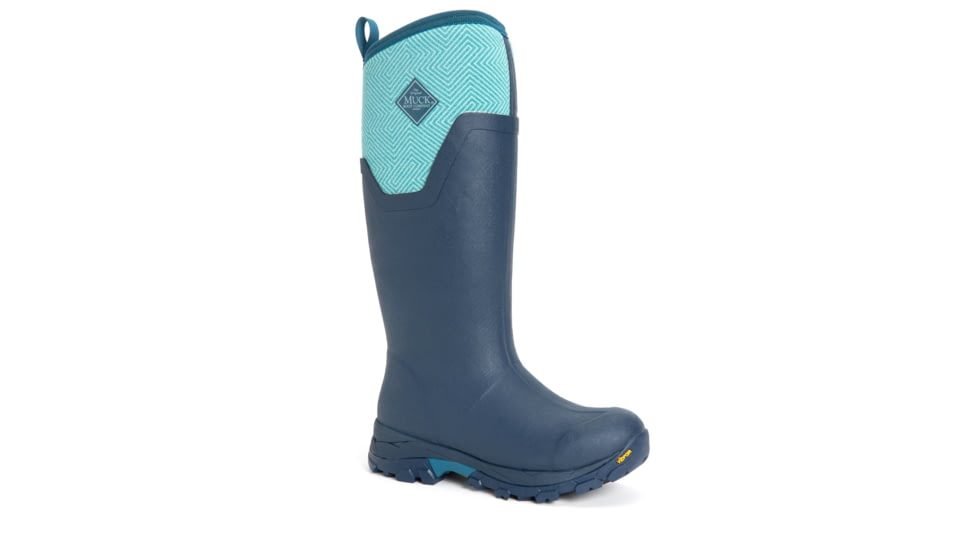 Muck Boots Arctic Ice Tall Boot - Women's, Navy/Blue Geometric, 7, AS2TV-200-NVY-070