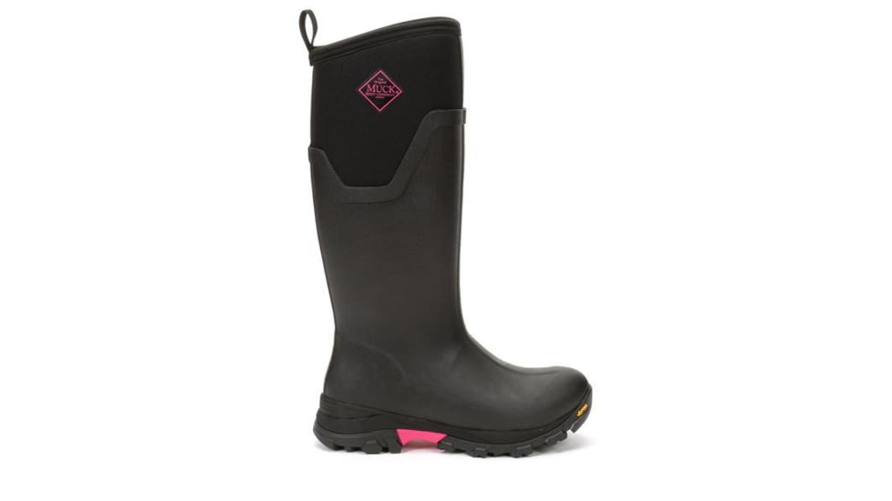 Muck Boots Arctic Ice Tall Boots - Womens, Black/Hot Pink, 5, AS2TV-404-PNK-050