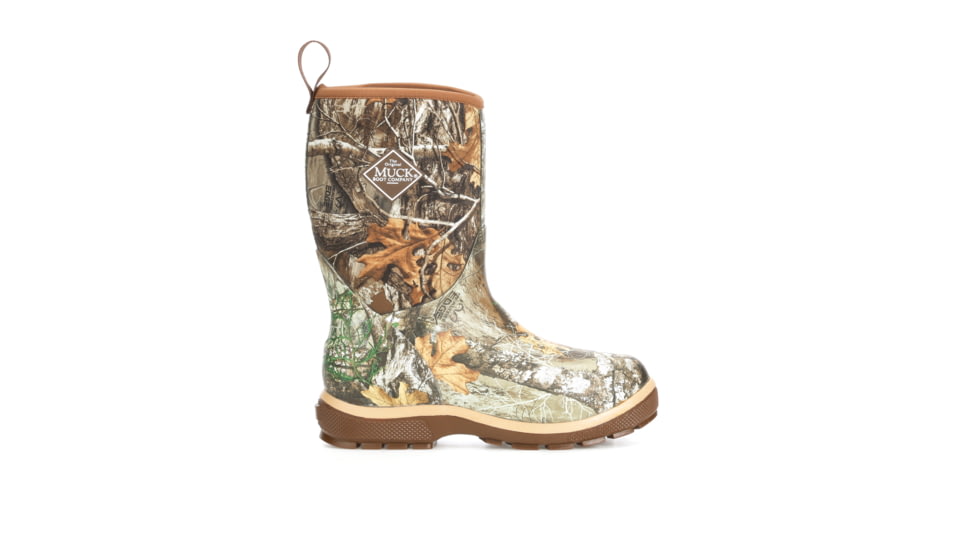 Muck Boots Element Boot - Kids, Realtree Edge/Bison, 7, KEL-RTE-CA-070