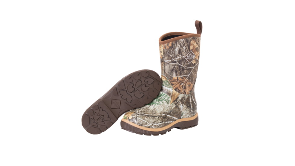 Muck Boots Element Boot - Kids, Realtree Edge/Bison, 7, KEL-RTE-CA-070