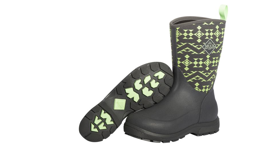 Muck Boots Element Boots - Kids, Gray/Green, Youth, 7, KEL-GLO-GRY-C70