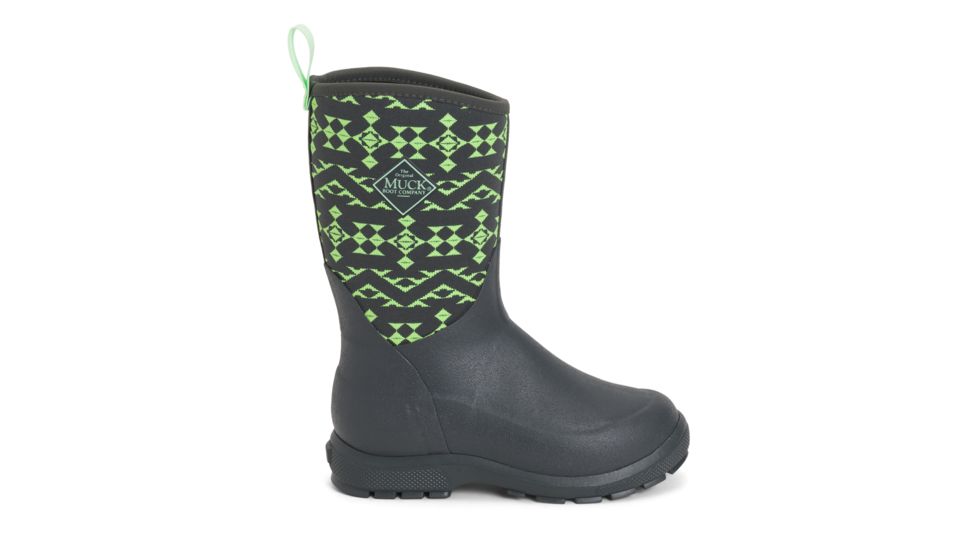 Muck Boots Element Boots - Kids, Gray/Green, Youth, 7, KEL-GLO-GRY-C70