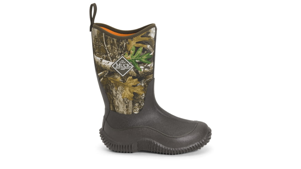 Muck Boots Hale Rubber Boots - Kids, Brown/RealTree Edge, 9, KBH-RTE-RTR-090