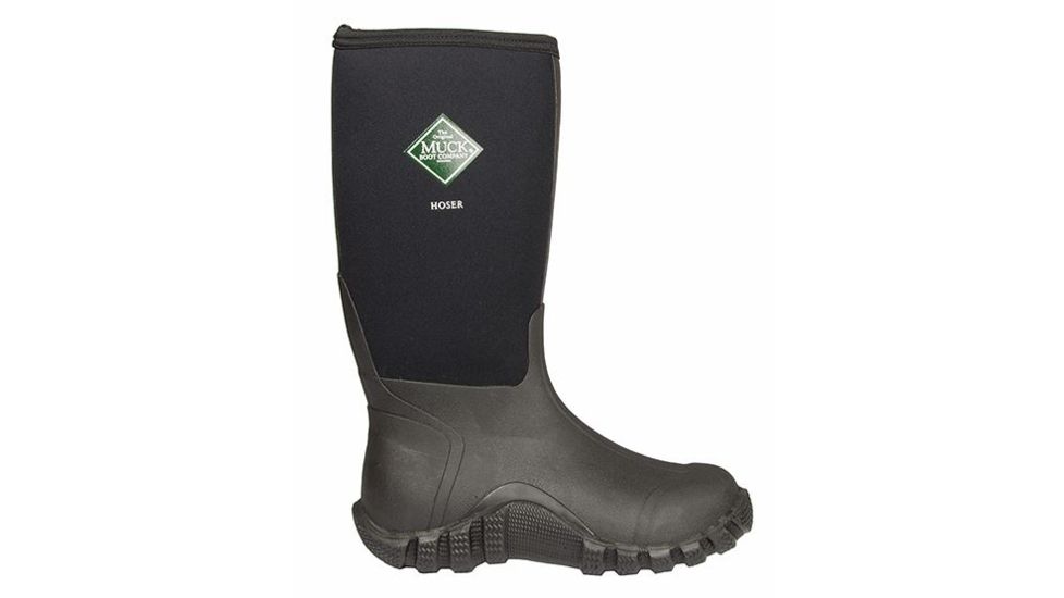 Muck Boots Hoser Hi Rubber Boot - Mens-Black-Medium-7, Black, 7 muk0012-Black-Medium-7