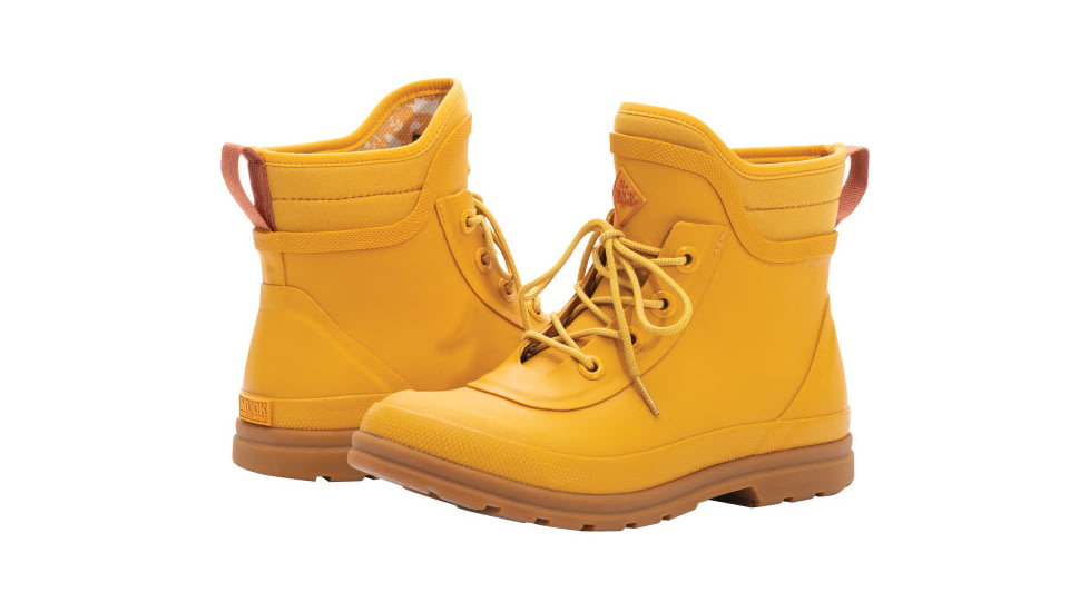 Muck Boots Muck Originals Lace Up Boots - Womens, Sunflower, 10, OLW-800-YLW-100