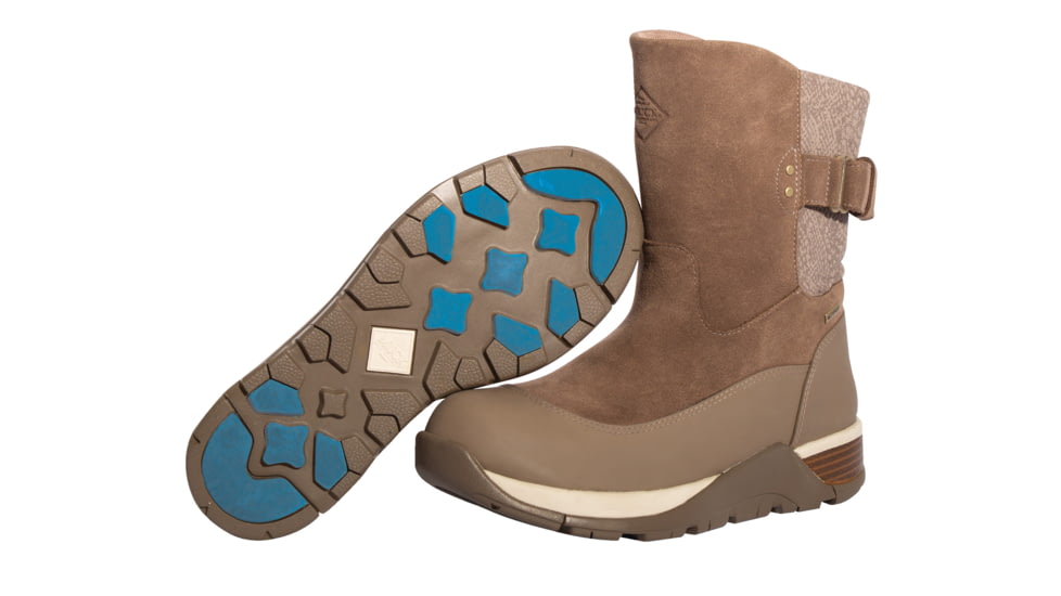 Muck Boots Women's Apres Lace v2 Leather, Taupe, 5, AP2-901-Taupe-050