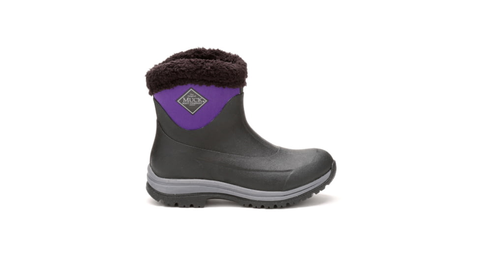Muck Boots Womens Arctic Apres Performance Winter Boot, Black,Parachute Purple, 6, AP8500006
