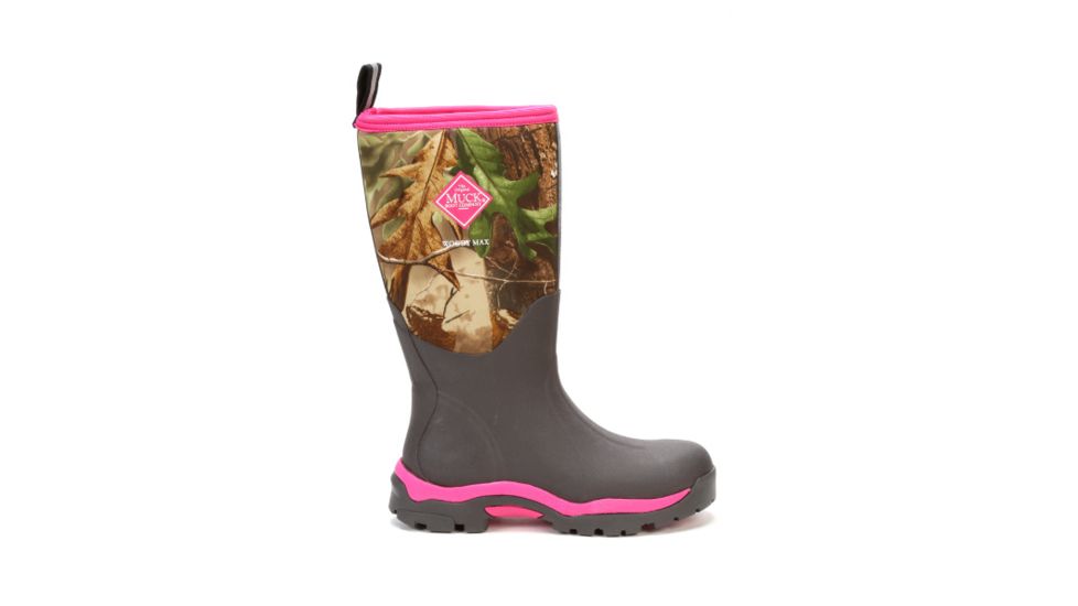 Muck Boots Womens Woody Pk Hunting Boot, Bark,Real Tree APG,Hot Pink, 9, WWPKRAPG009
