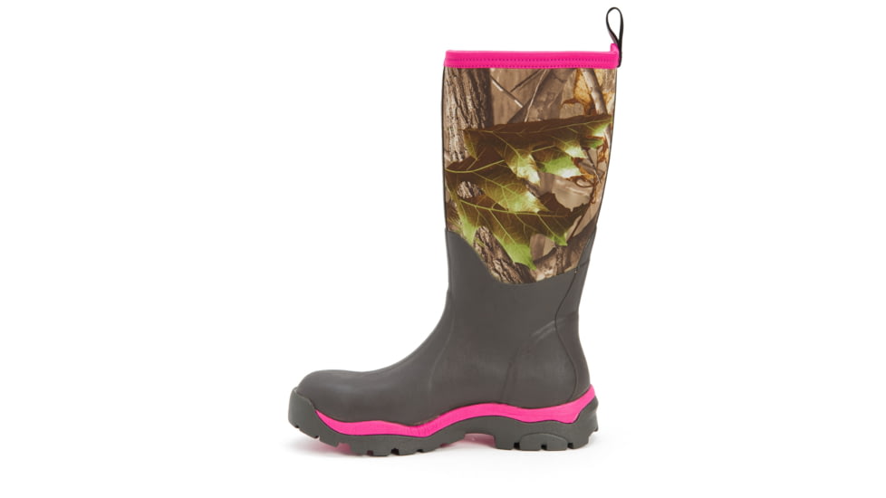 Muck Boots Woody PK - Womens, Bark/Real Tree APG/Hot Pink, 11, WWPK-RAPG-RT-110
