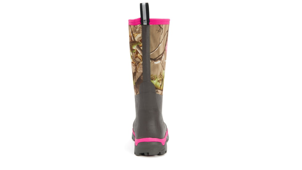 Muck Boots Woody PK - Womens, Bark/Real Tree APG/Hot Pink, 11, WWPK-RAPG-RT-110