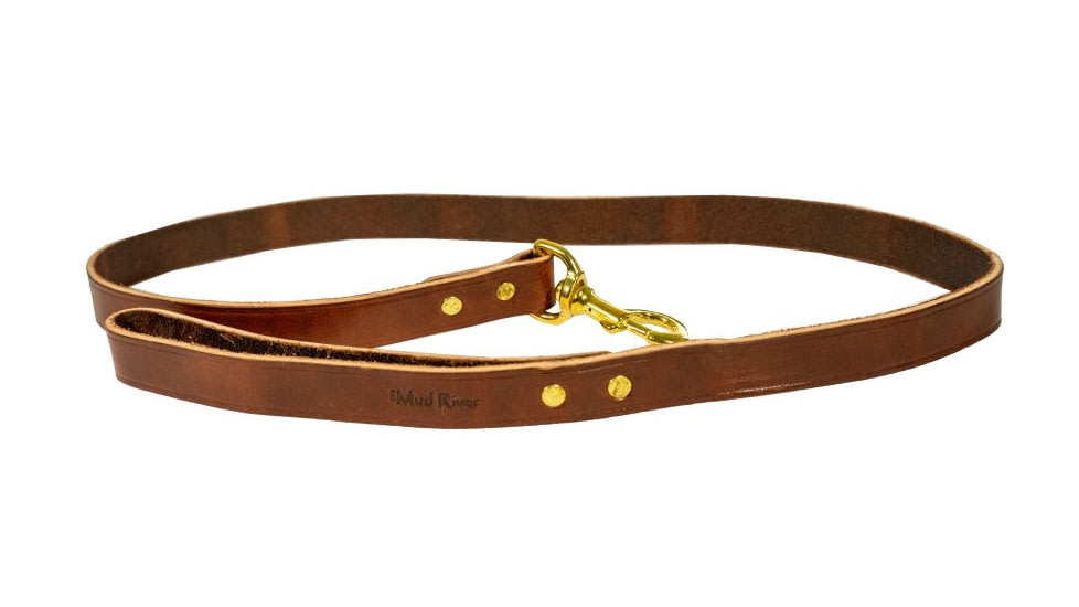 Mud River Leather Lead, Brown, 48in, 0D48000