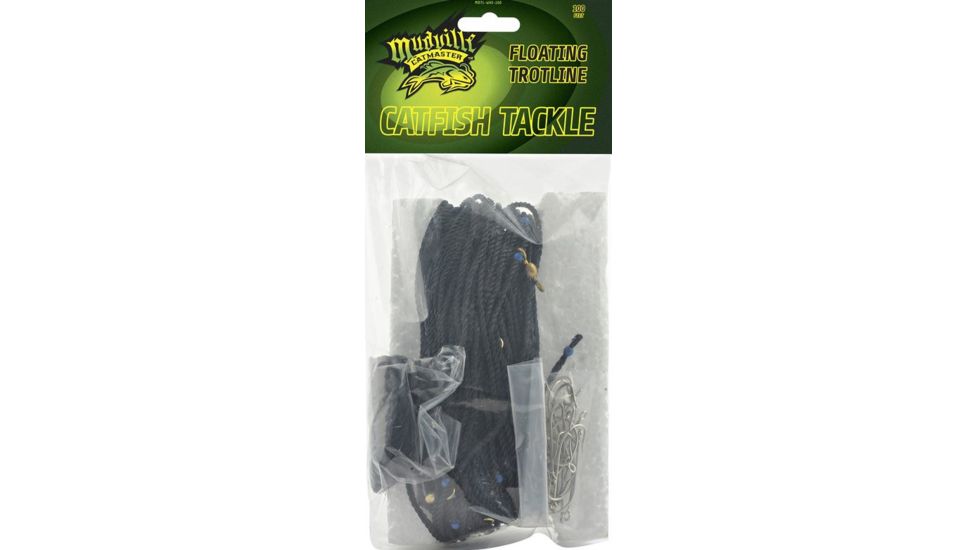 Mudville Catmaster Floating Trot Line,120ft,Black 123823