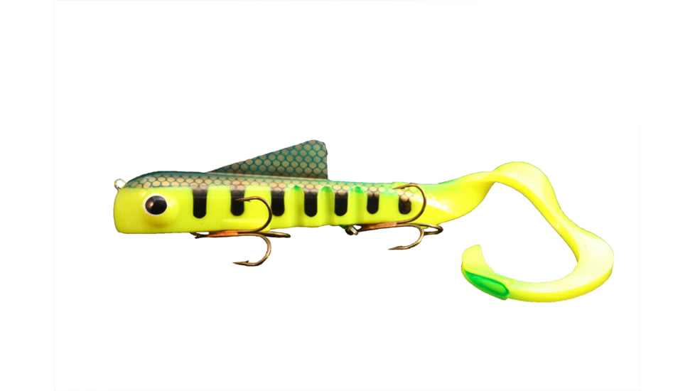 Musky Innovations Regular Bull Dawg, 9in, 3 oz, 2 3/0 Hooks Perch, 10170