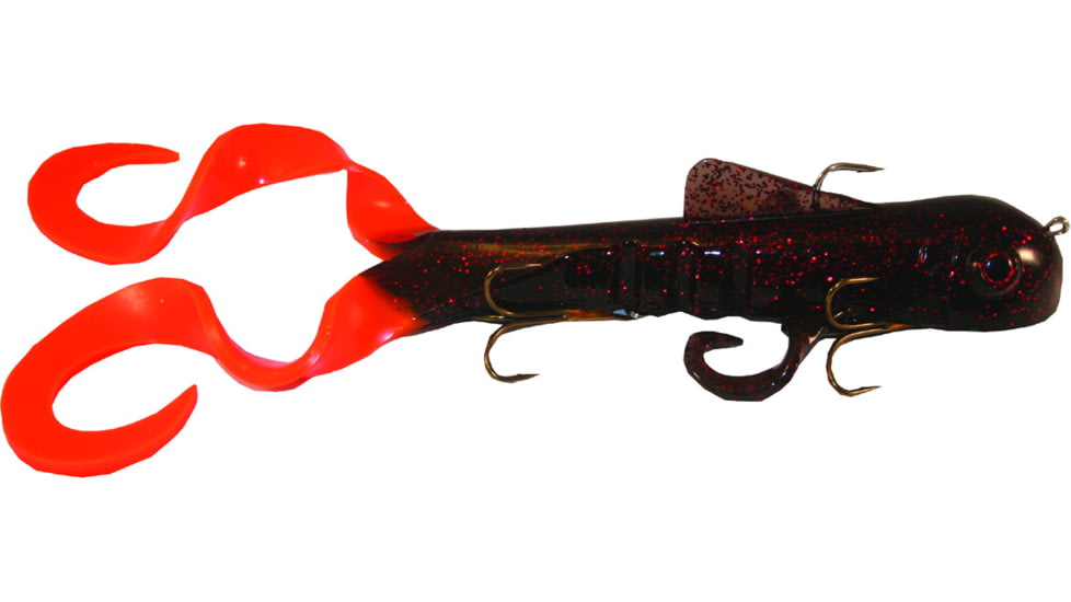 Musky Innovations Regular Double Dawg, 10in, 7 oz, Black/Orange, 21016