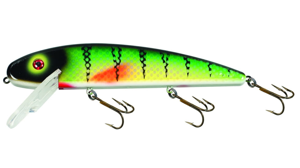 Musky Mania Jake Big Minnow Lure, 6ft, 1 1/2oz, Natural Perch, J6-02