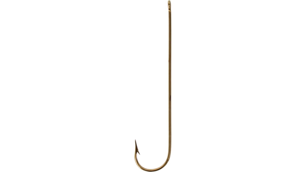 Mustad Aberdeen Cricket Hook, 4X Long Shank Ringed Eye, Bronze, Size 6, 10 per Pack, 3261D-BR-6-10