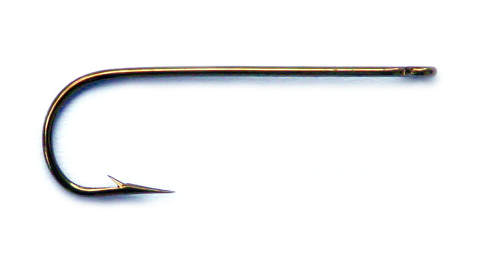 Mustad Aberdeen Hook, Long Shank, Ringed Eye, Bronze, Size 4, 10 per Pack, 3261-BR-4-10