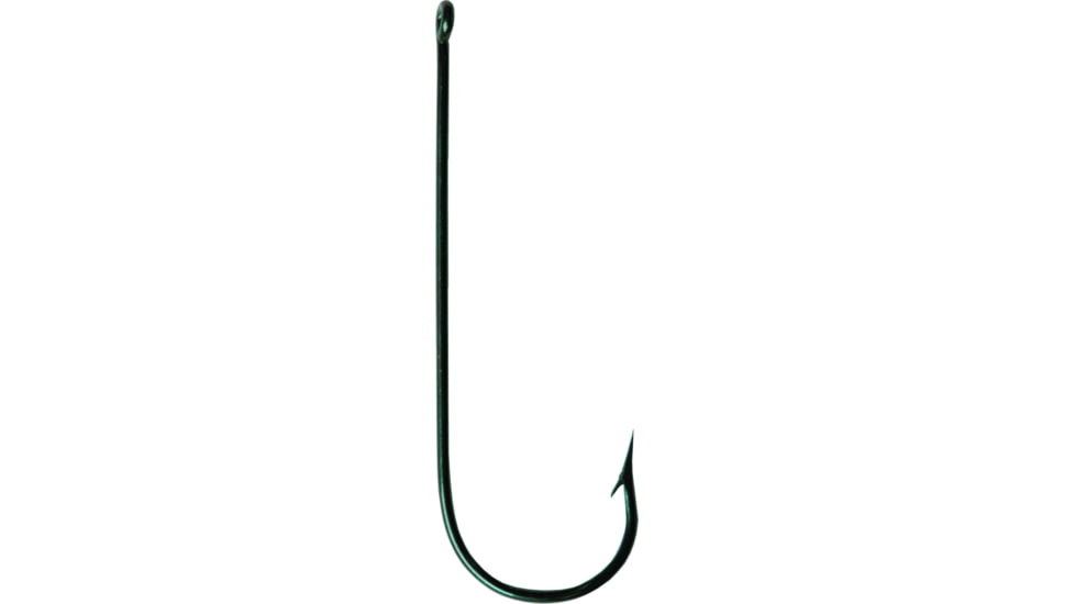 Mustad Aberdeen Hook, Long Shank, Round Bend Light Wire, Ringed Eye, Blue, Size 6, 100 per Pack, 3261-BU-6-100