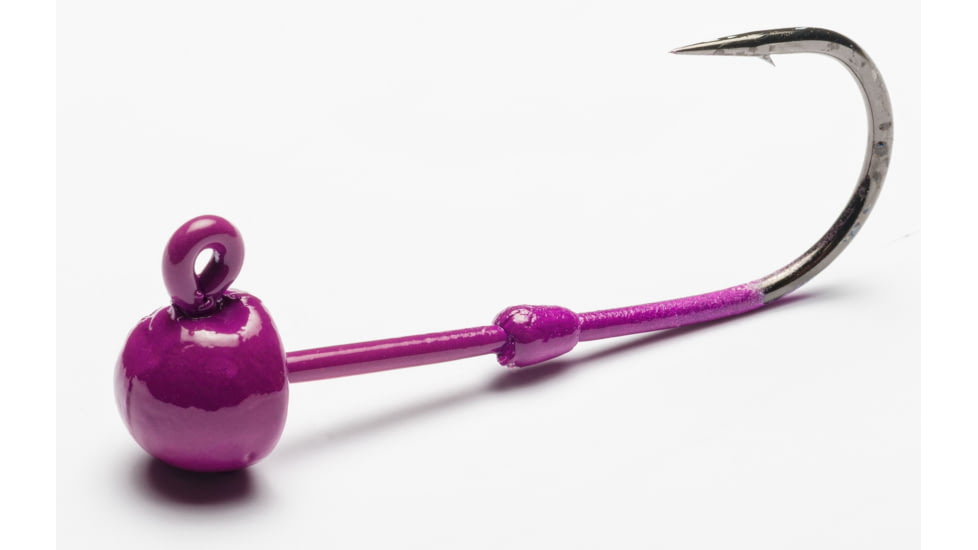 Mustad Addicted Steelhead Worm Jig, Purple, 1/4oz 4 PK, GMH833-1/4-PPL-4