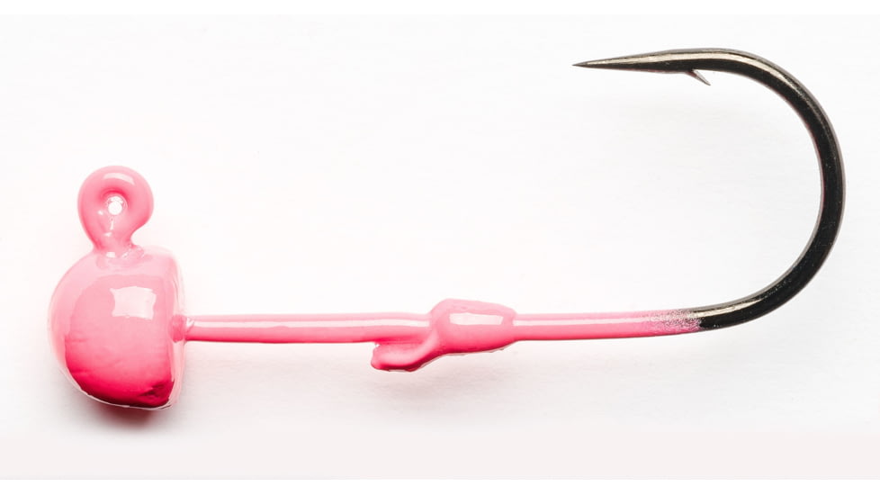 Mustad Addicted Steelhead Worm Jig, UV Pink, 1/4oz 4 PK, GMH833-1/4-PK-4