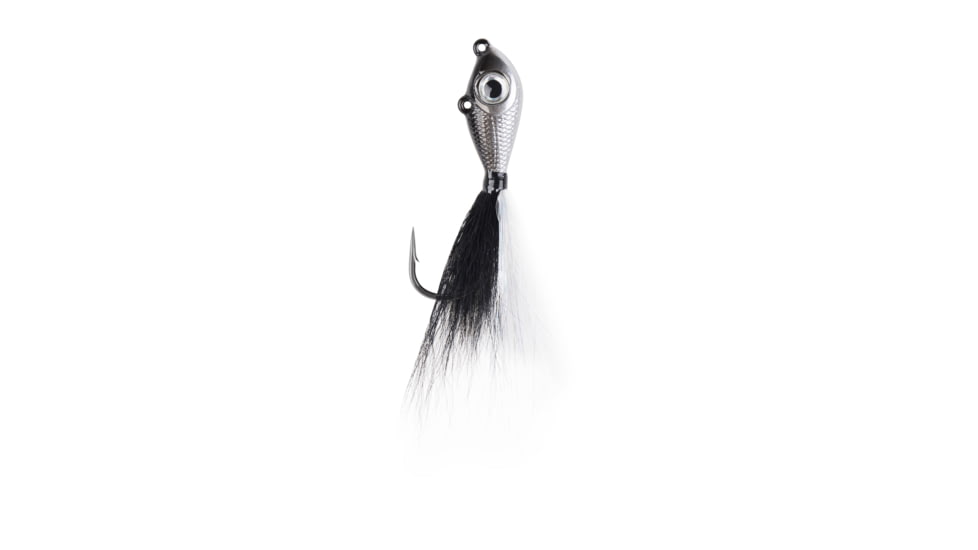 Mustad Big Eye Bucktail 1/2oz Black/Silver, BEB-1/2-BKSI