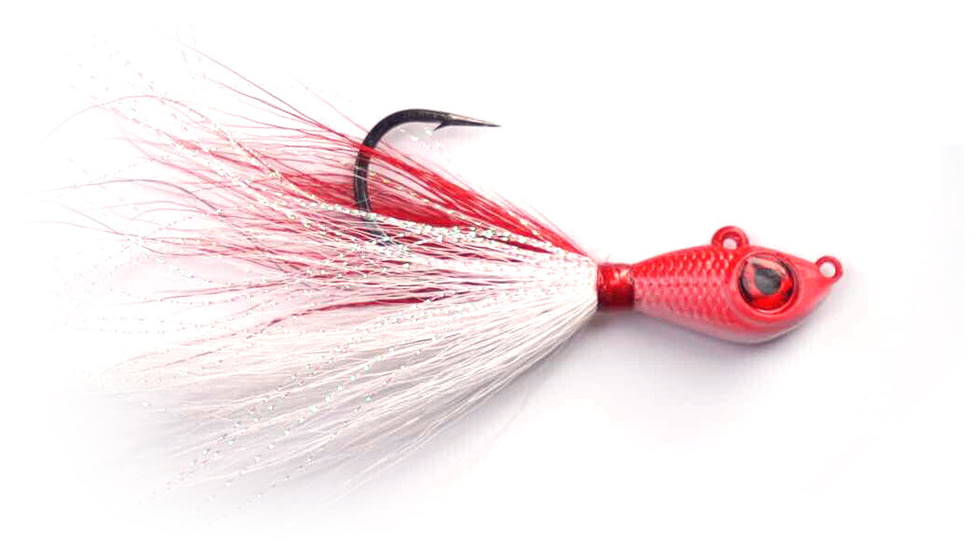 Mustad Big Eye Bucktail 1/2oz Red/White, BEB-1/2-RW