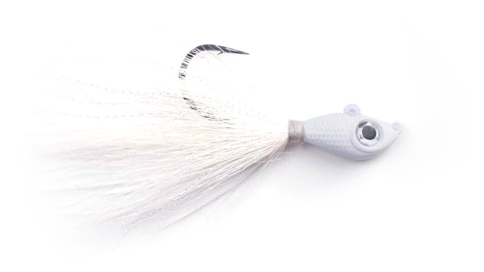 Mustad Big Eye Bucktail 1/4oz Chartreuse/ White, BEB-1/4-WCH