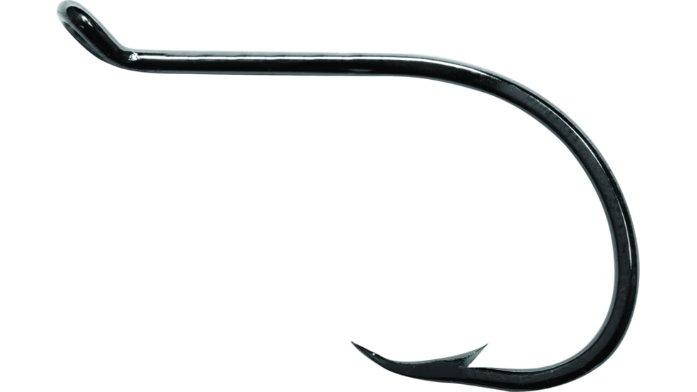Mustad Classic Beak Hook, Forged, 1X Strong, Offset, Octopus, Up Eye, Black Nickel, Size 3/0, 8 per Pack, 92553-BN-3/0-8