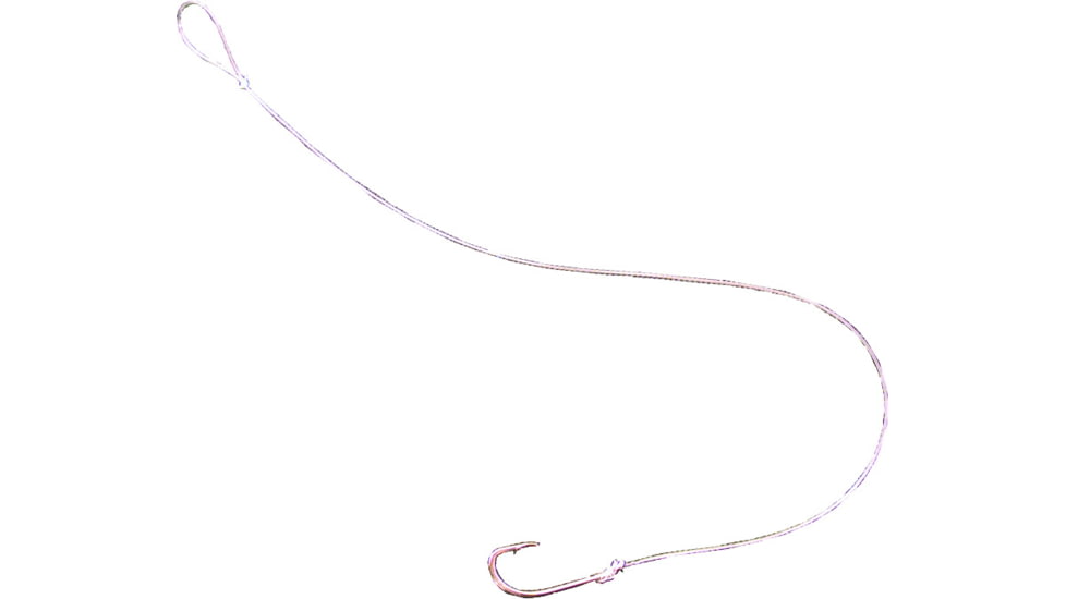 Mustad Classic Snelled Hook, Forged, 1X Long Shank Baitholder, Down Eye, Bronze, Size 4, 6 per Pack, 641-4-6